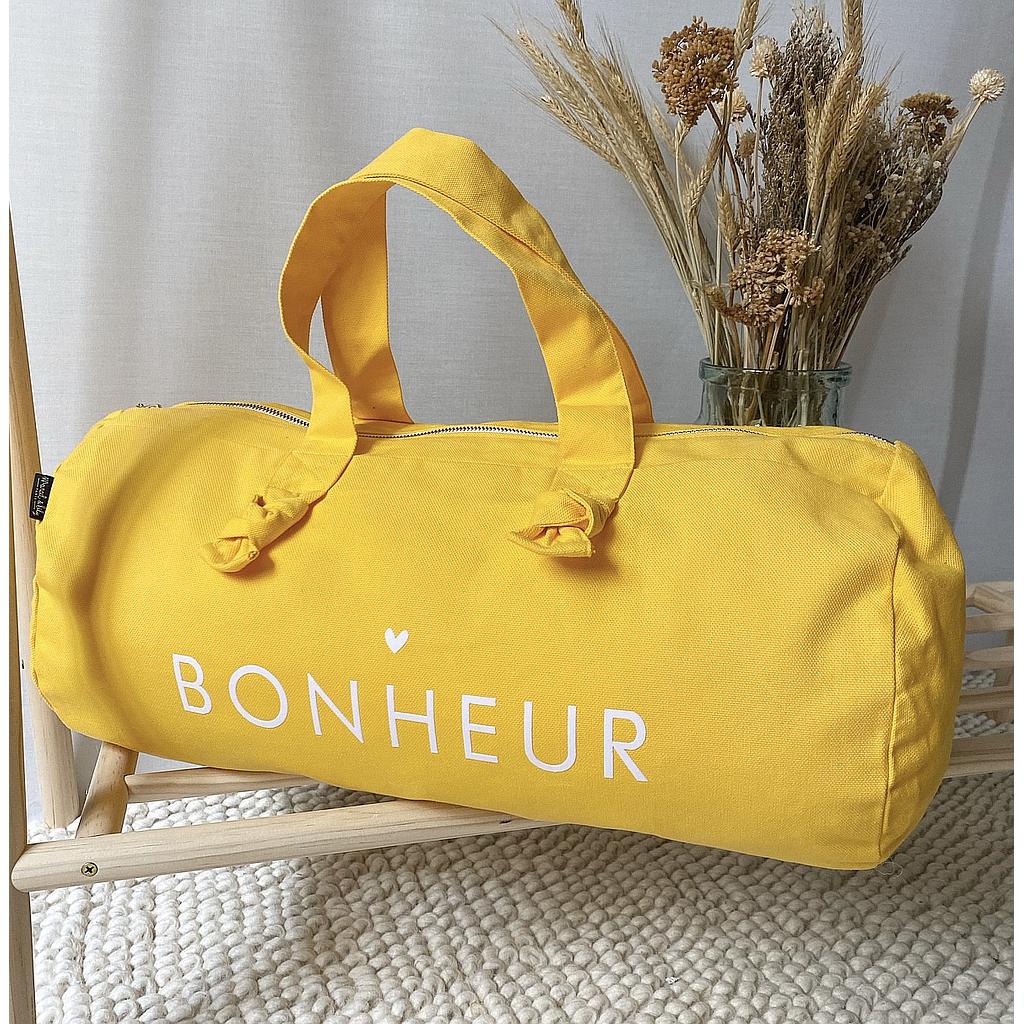 Sac polochon - Jaune banana  - Bonheur