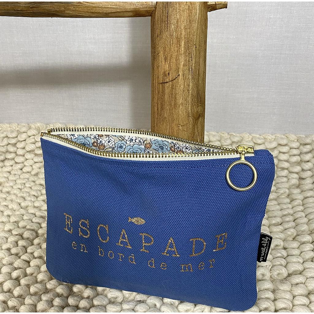Trousse bleu  "Escapade en bord de mer"