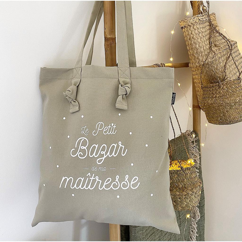Tote-Bag à noeuds couleur lin "Maîtresse"