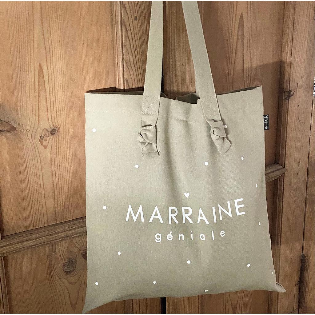 Tote-Bag à nœuds " Marraine "