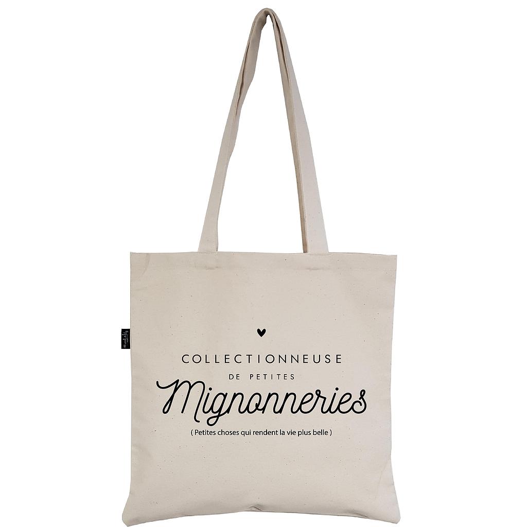 Tote-Bag écru "Collectionneuse de petites Mignonneries"