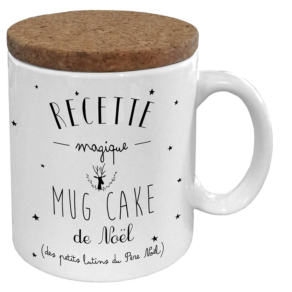 Mug avec son couvercle en liège "Recette magique des petits lutins"