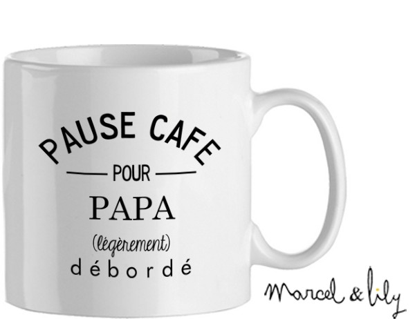 Petit Mug "Pause café pour papa débordé"