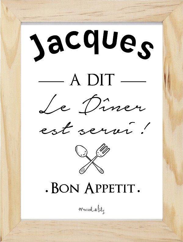 Affiche "Jacques a dit le dîner est servi "