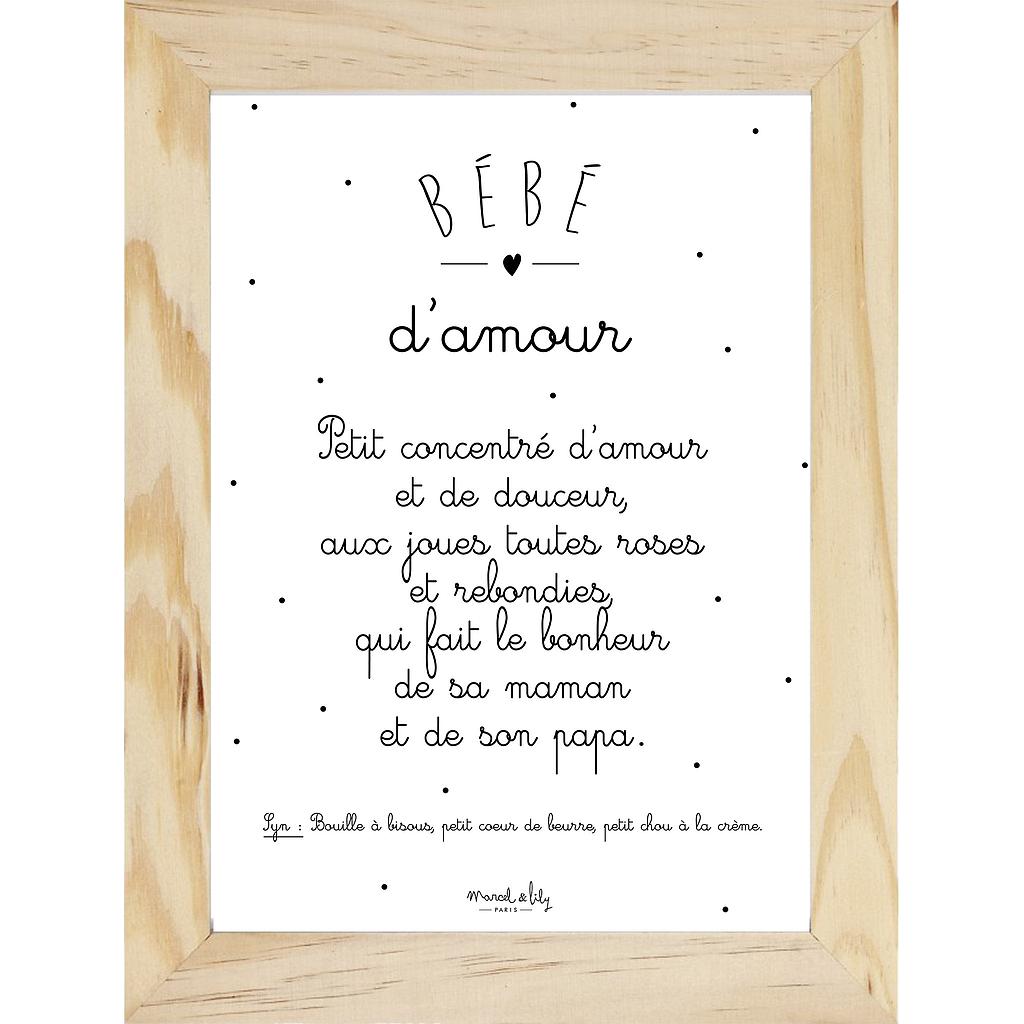 Affiche " Bébé d'amour"