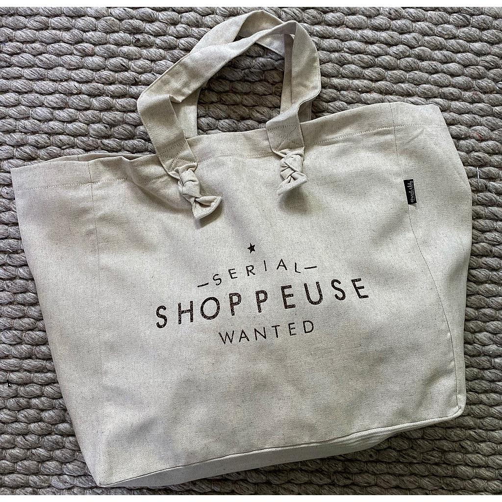 Cabas Lily  écru " SERIAL SHOPPEUSE"
