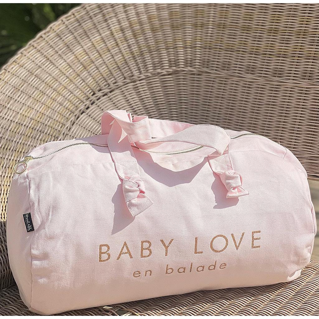 Sac Polochon - Pétale de rose - Baby love en balade