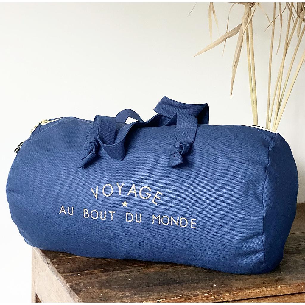 Sac Polochon -marine- Voyage au bout du monde