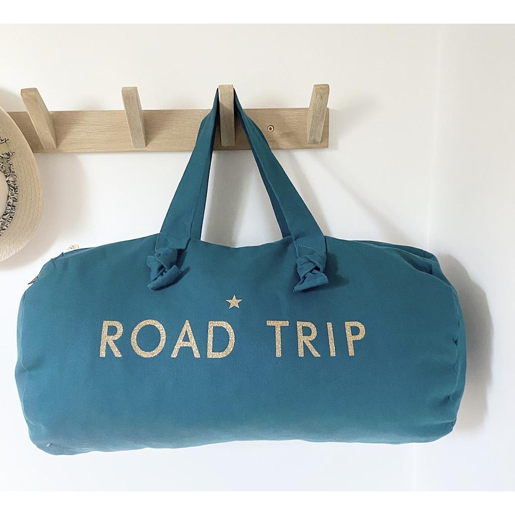 Sac Polochon -bleu paon - Road Trip