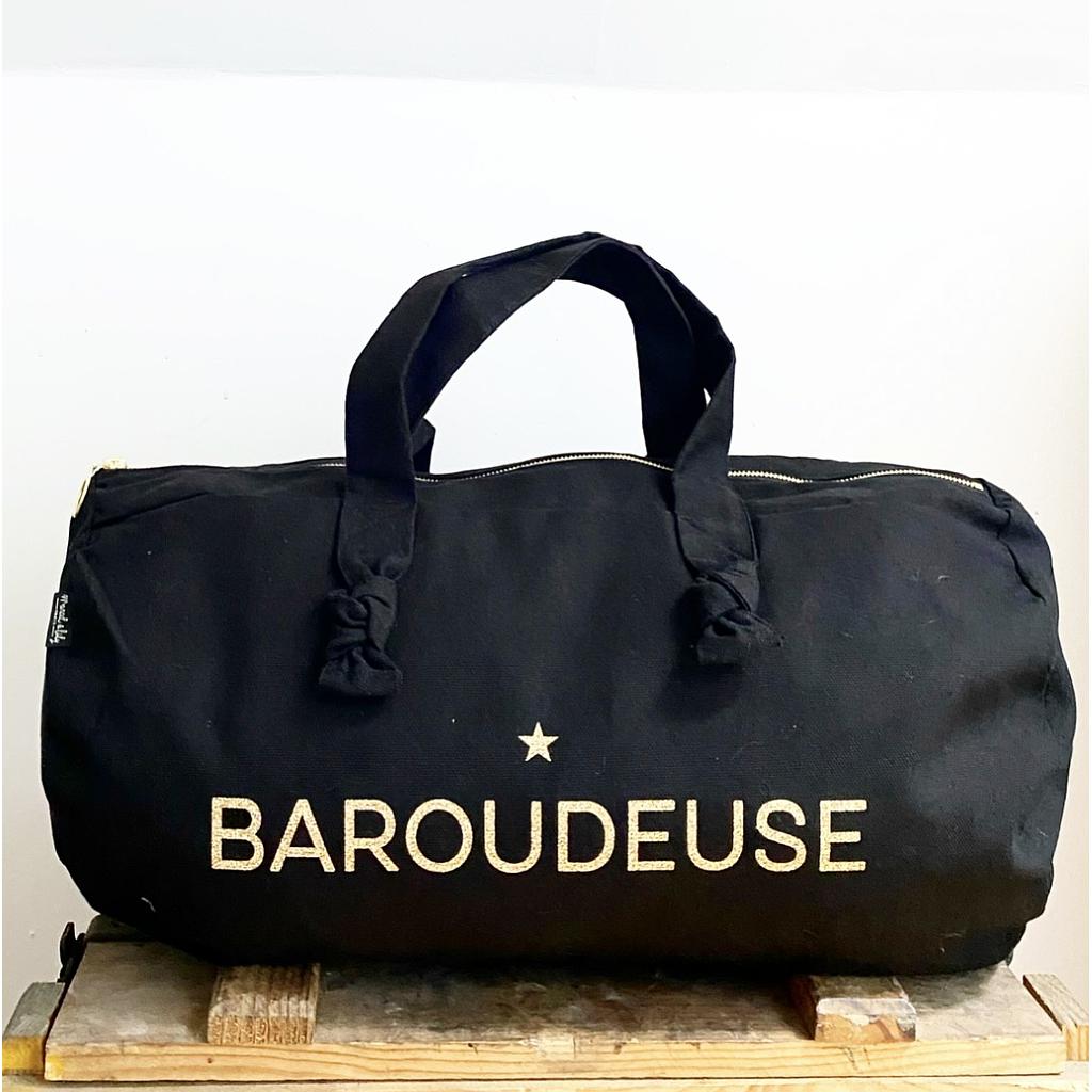 Sac Polochon noir réglisse- Baroudeuse