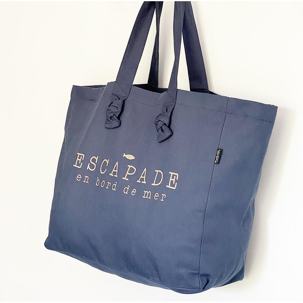 Cabas Lily - Bleu Denim " Escapade en Bord de mer