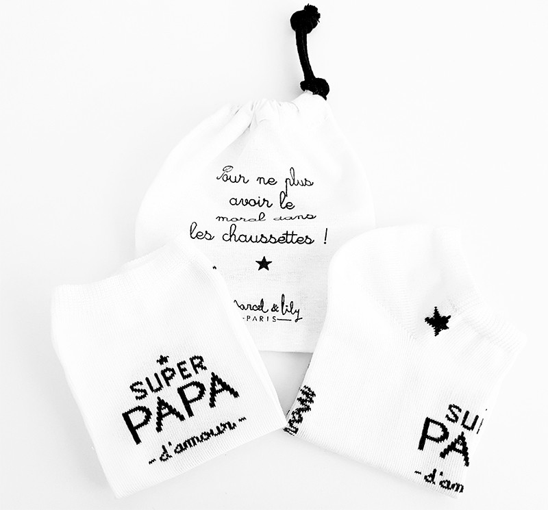 Socquettes "Super Papa d'Amour"