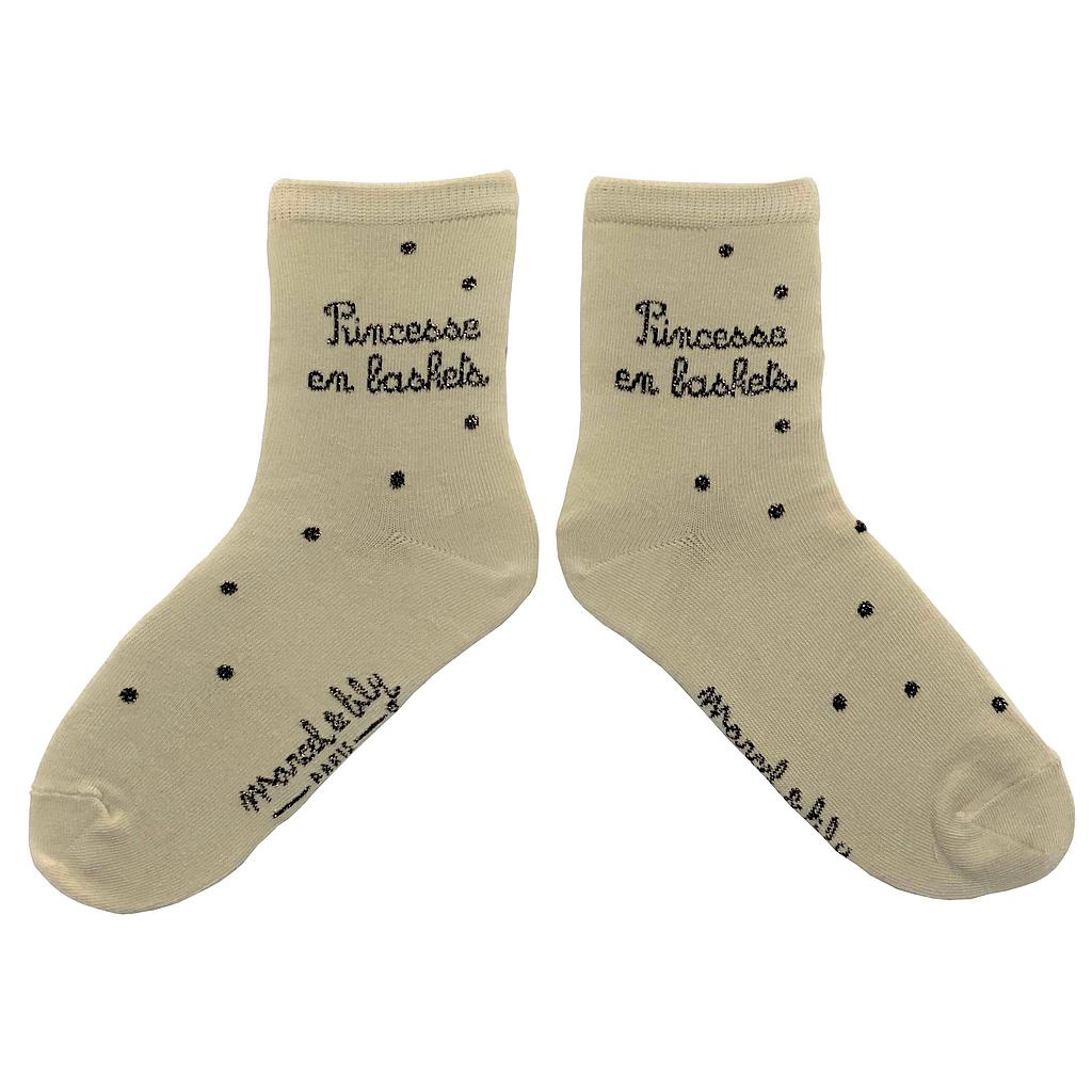Chaussettes  " Princesse en Baskets"