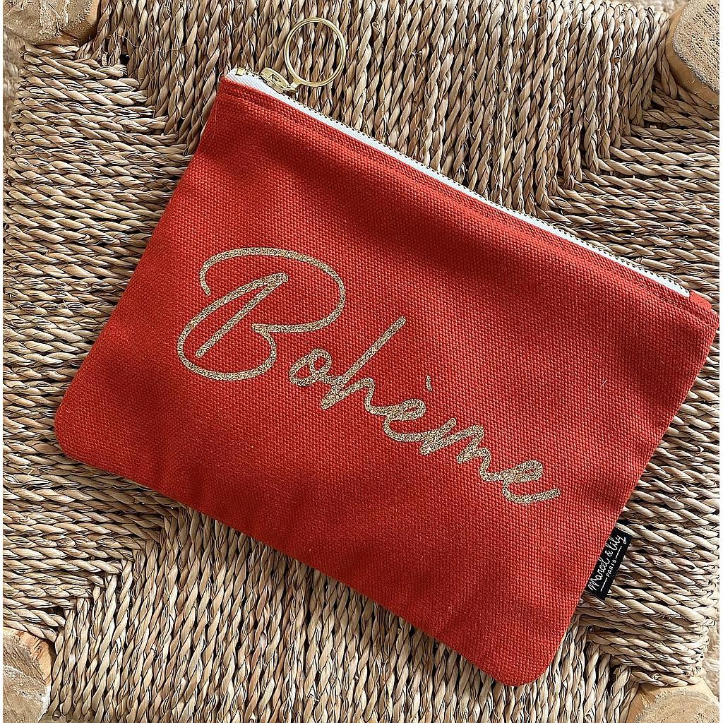 Trousse terracotta "Bohème"