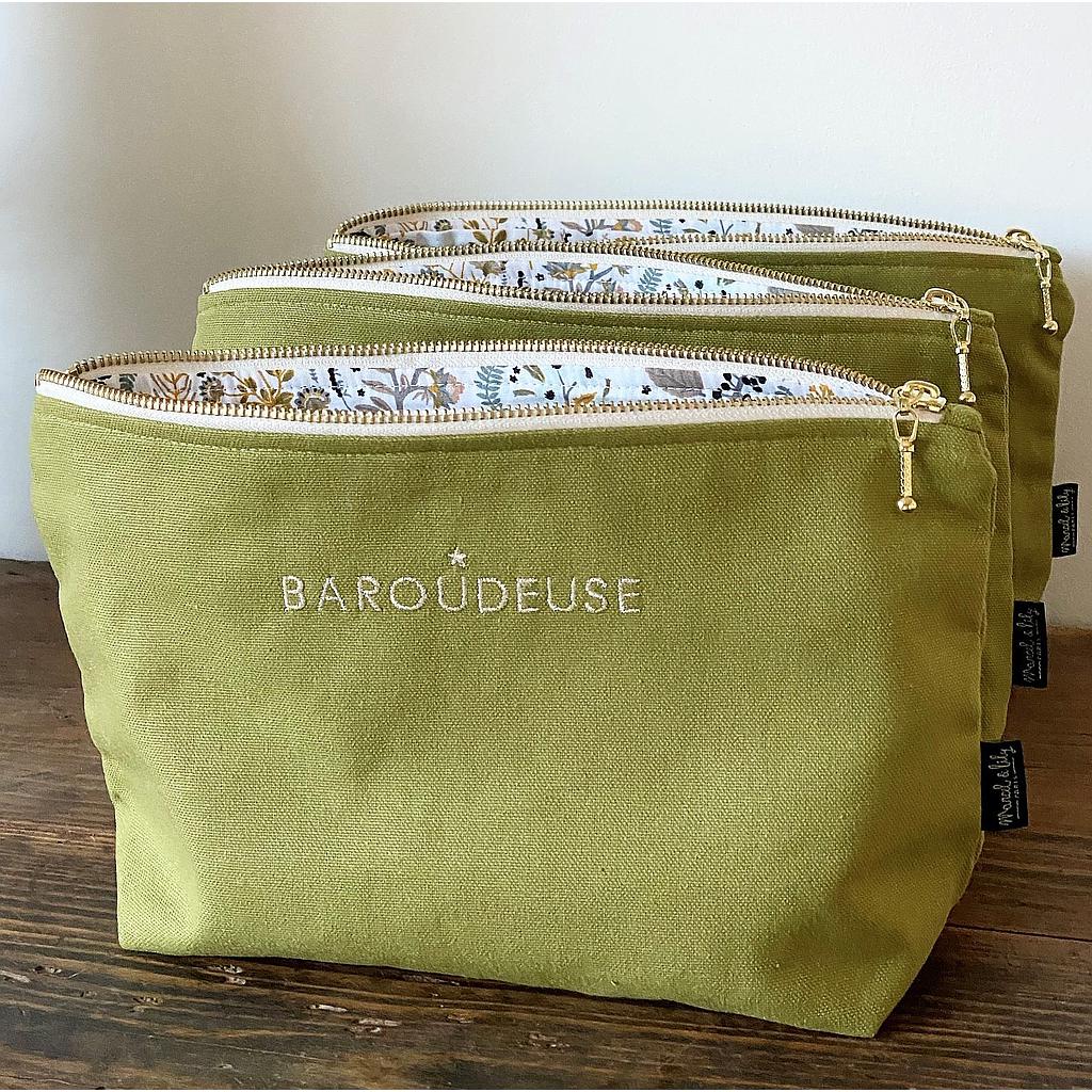 Grande Trousse- vert avocat "Baroudeuse"