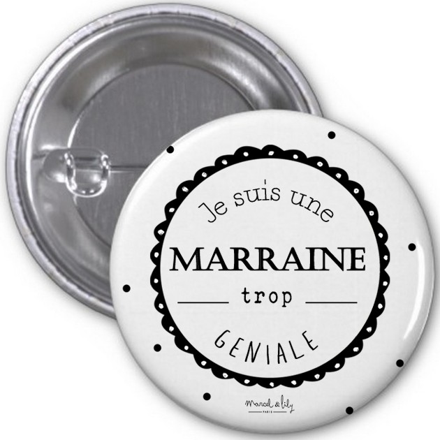 Lot de 5 Badges Marraine