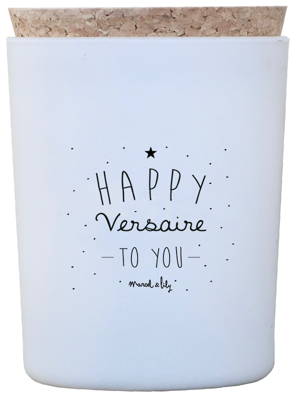 Bougie  "Happy Versaire" - Pistache, Amande