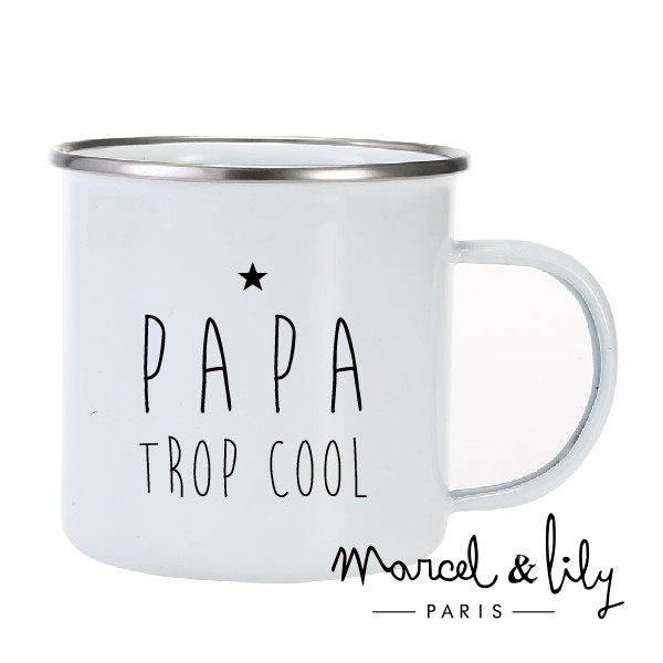 Tasse émaillée " Papa trop  Cool "