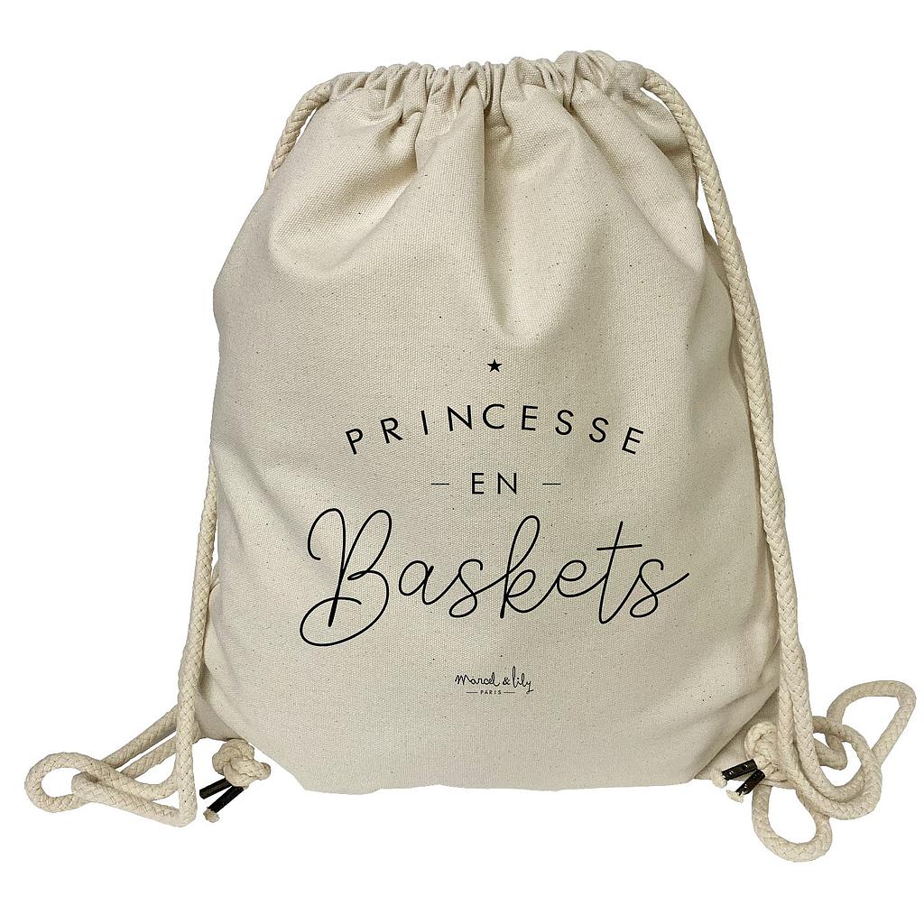 grand sac a dos  " Princesse en Baskets"