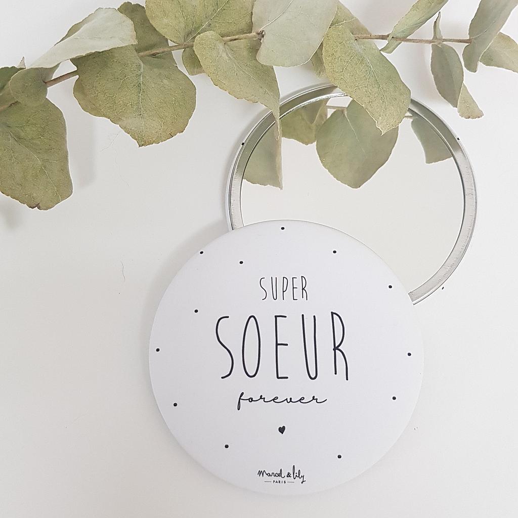 Maxi Miroir de poche "Super Soeur Forever"
