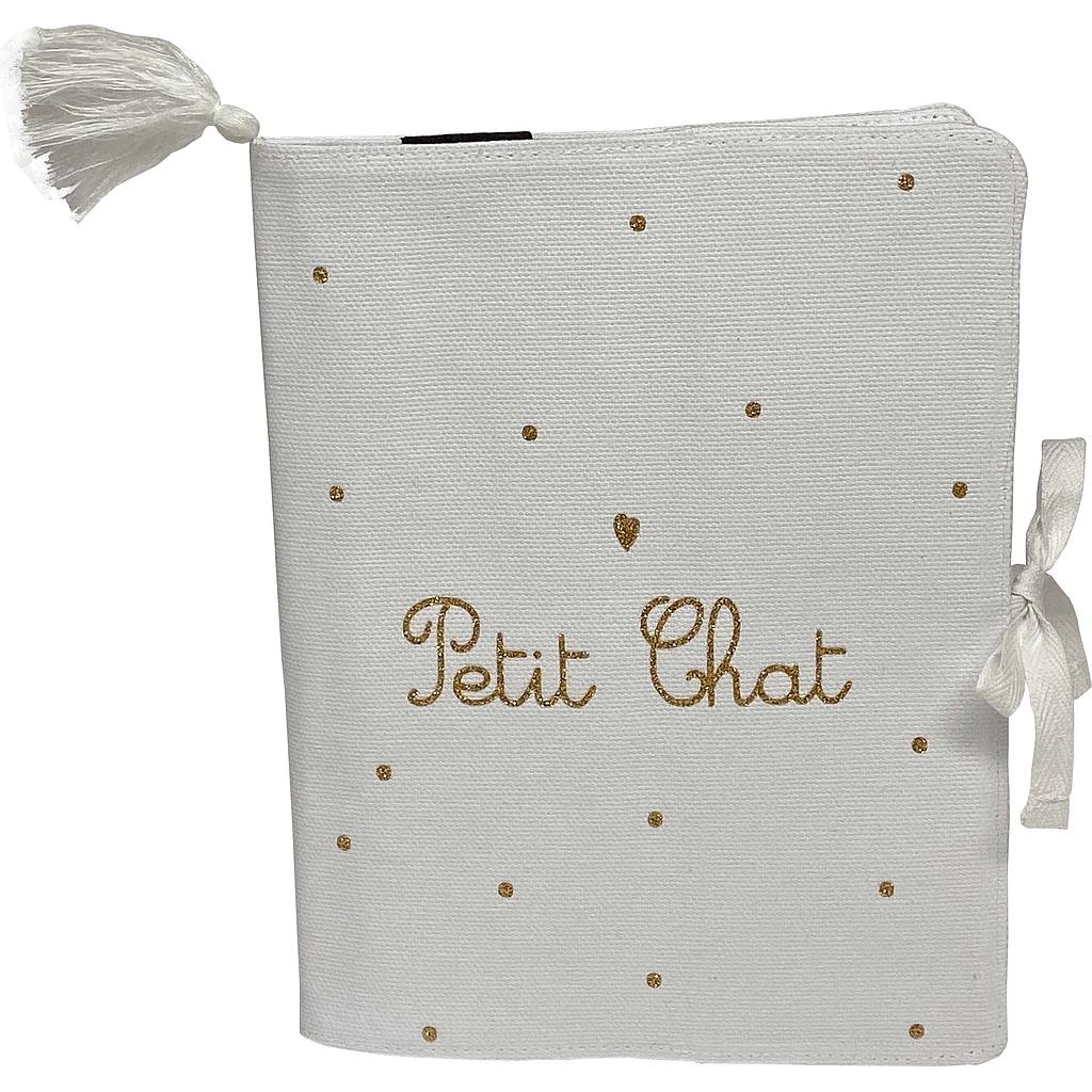 Protège Carnet de Santé "Petit Chat" - Or