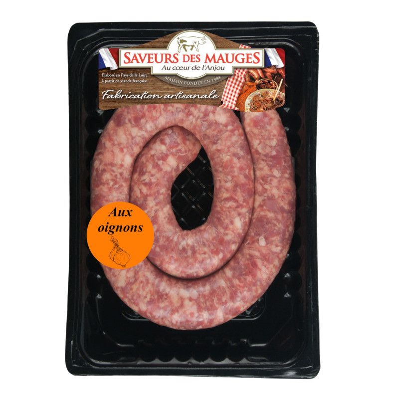 Saucisse artisanale aux oignons - 600g