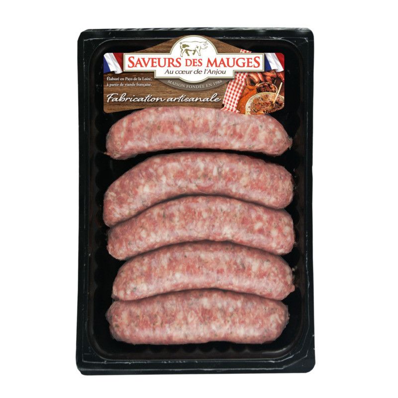 Saucisse de Toulouse artisanale aux herbes x6 - 300g