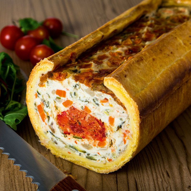 Demi Pâté en croûte mosaïque de légumes et tomates cuisinés ±2kg