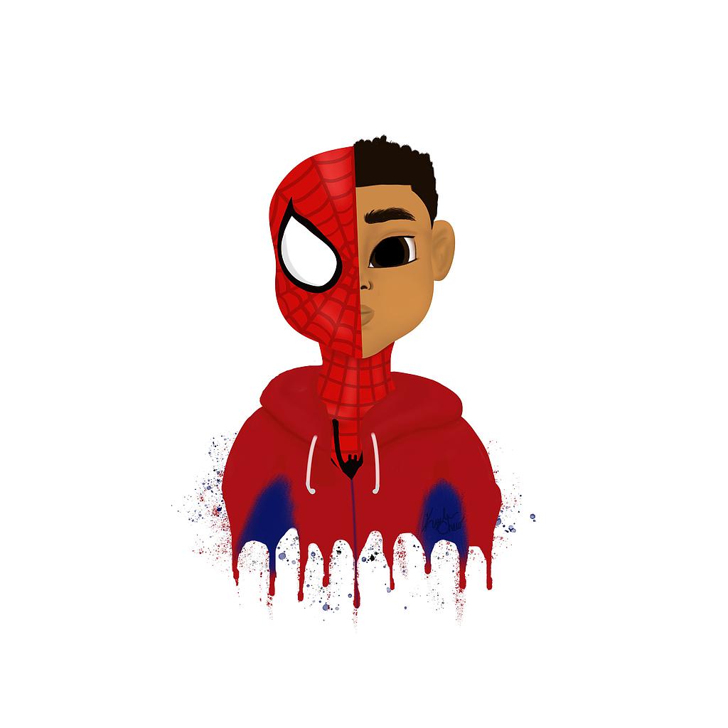Poster : Afro Spider Man - Marron clair