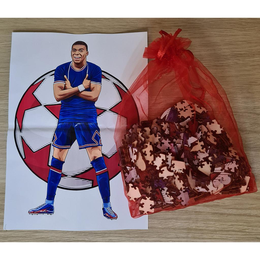 Puzzle en bois : Kylian, mon footballeur préféré