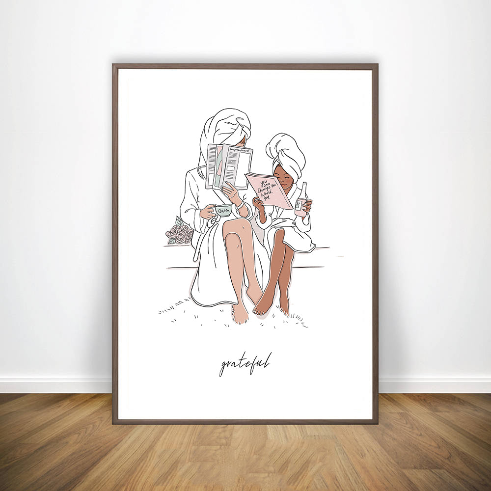 Toile :  Journée mère-fille à se pomponner