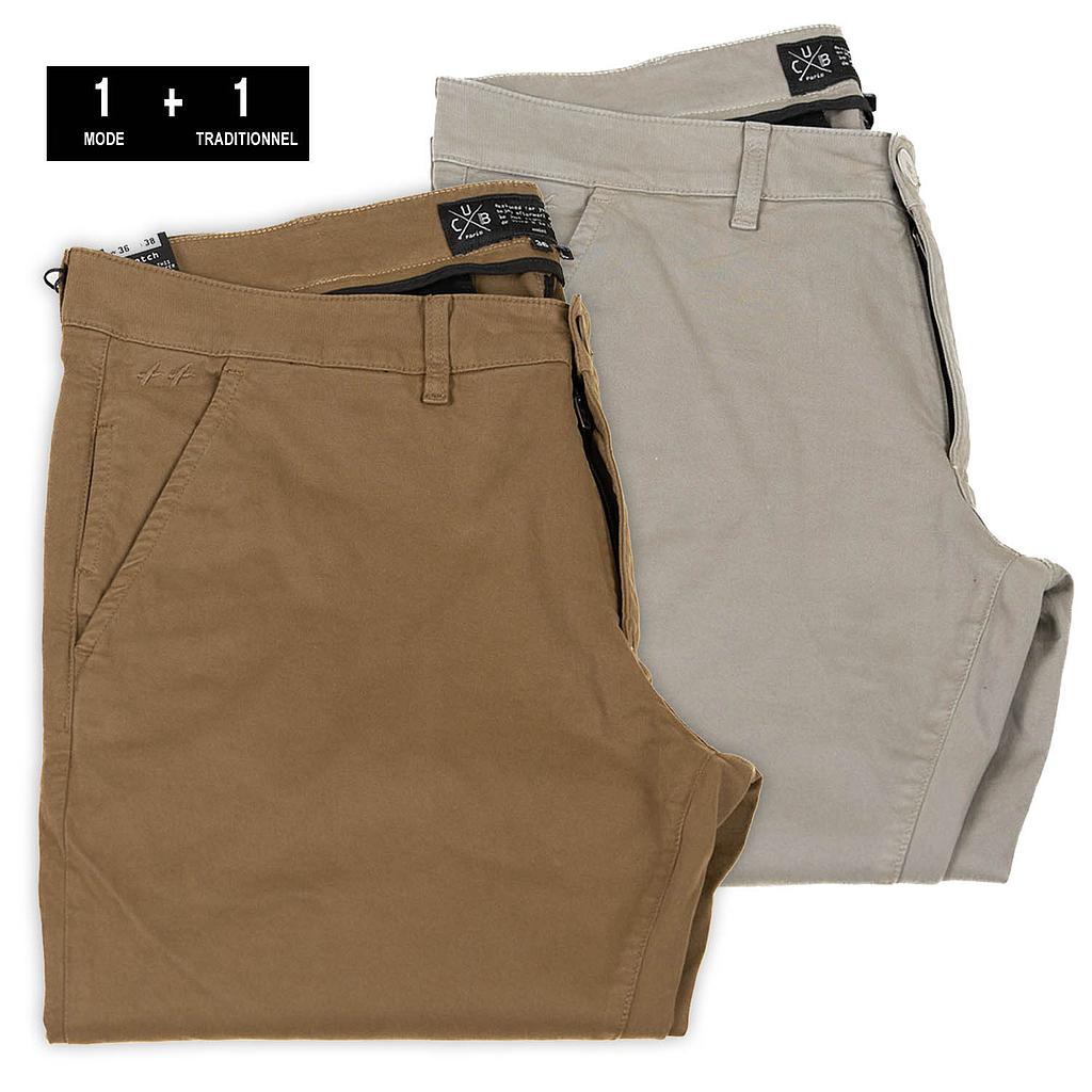 pack 2 chino L38 | prix réduit