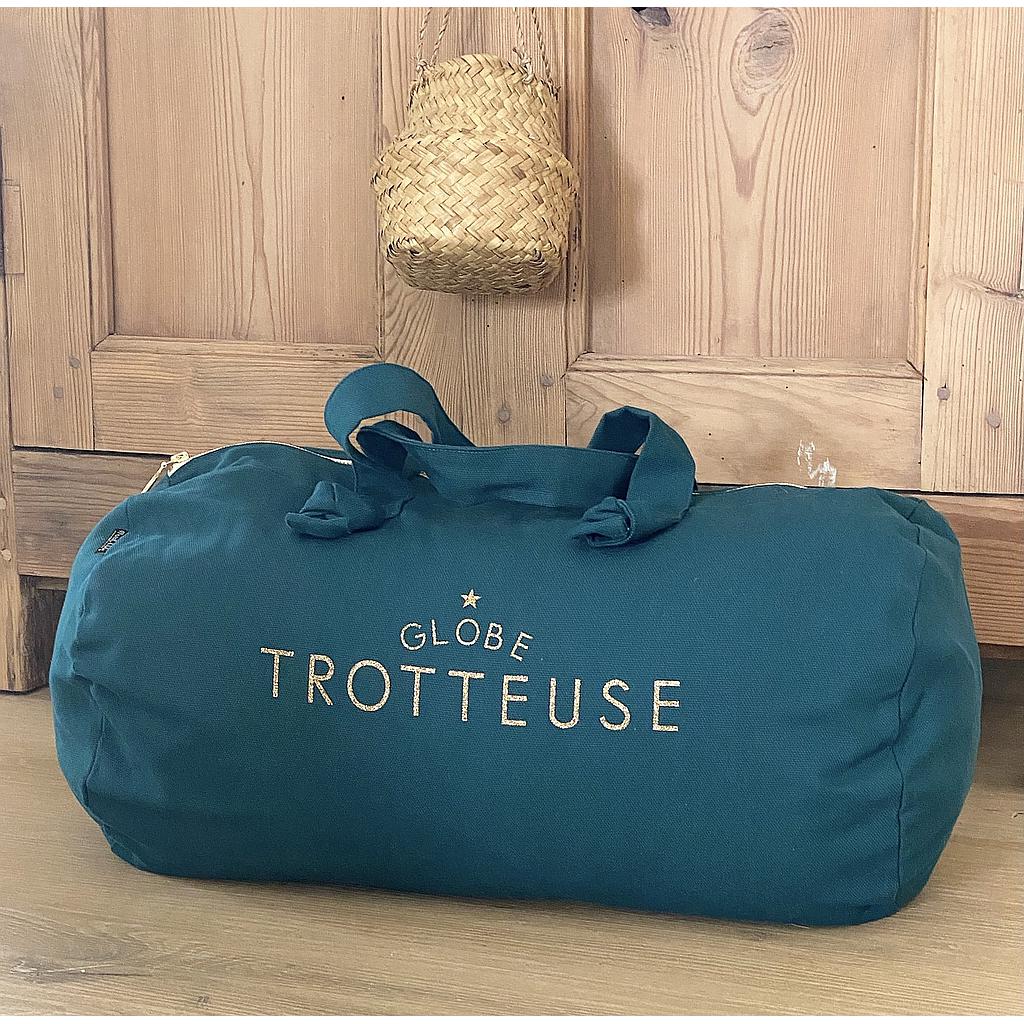 Sac Polochon - bleu paon - Globe Trotteuse