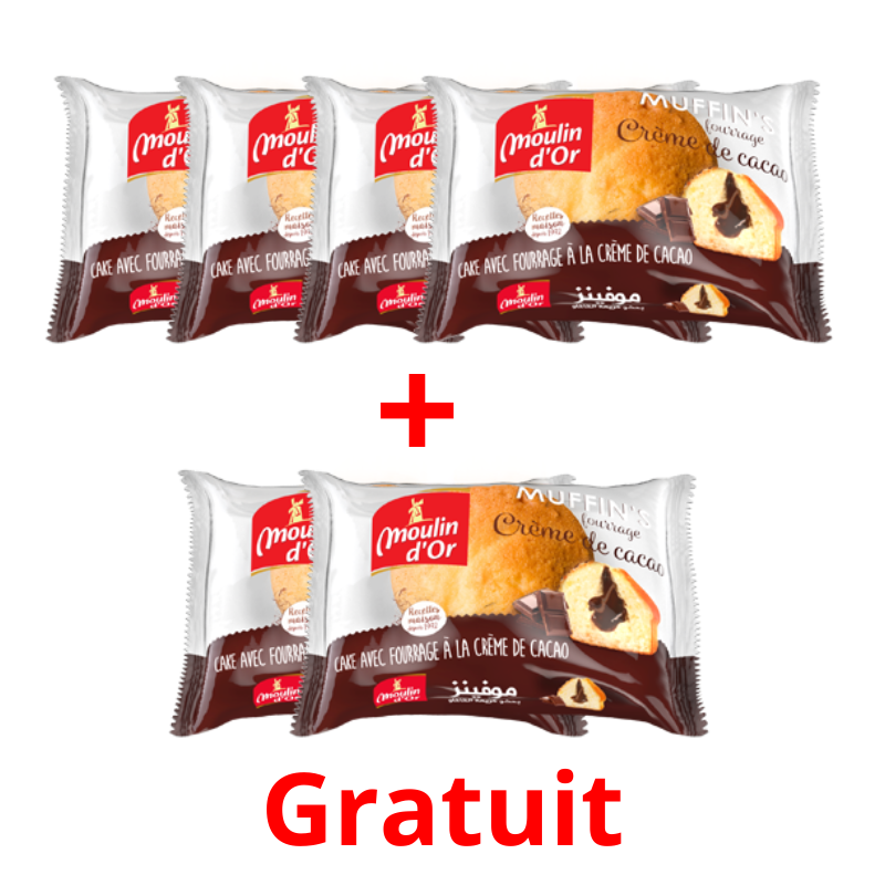 Muffins au Chocolat 4+2 Gratuit (Moulin d'Or)