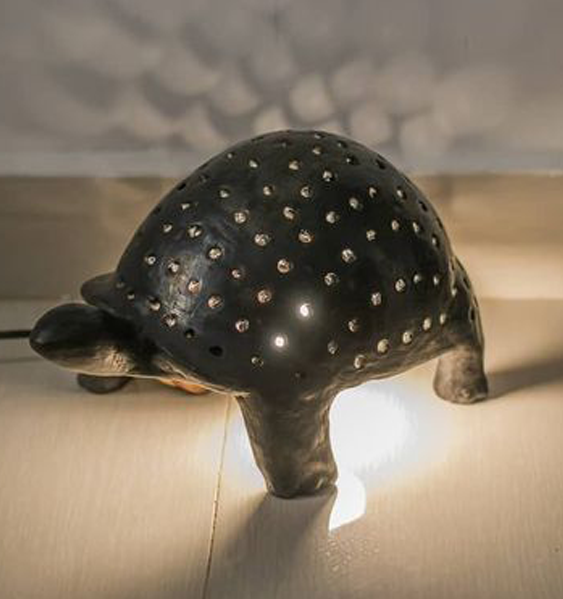 Poterie - tortue éclairée