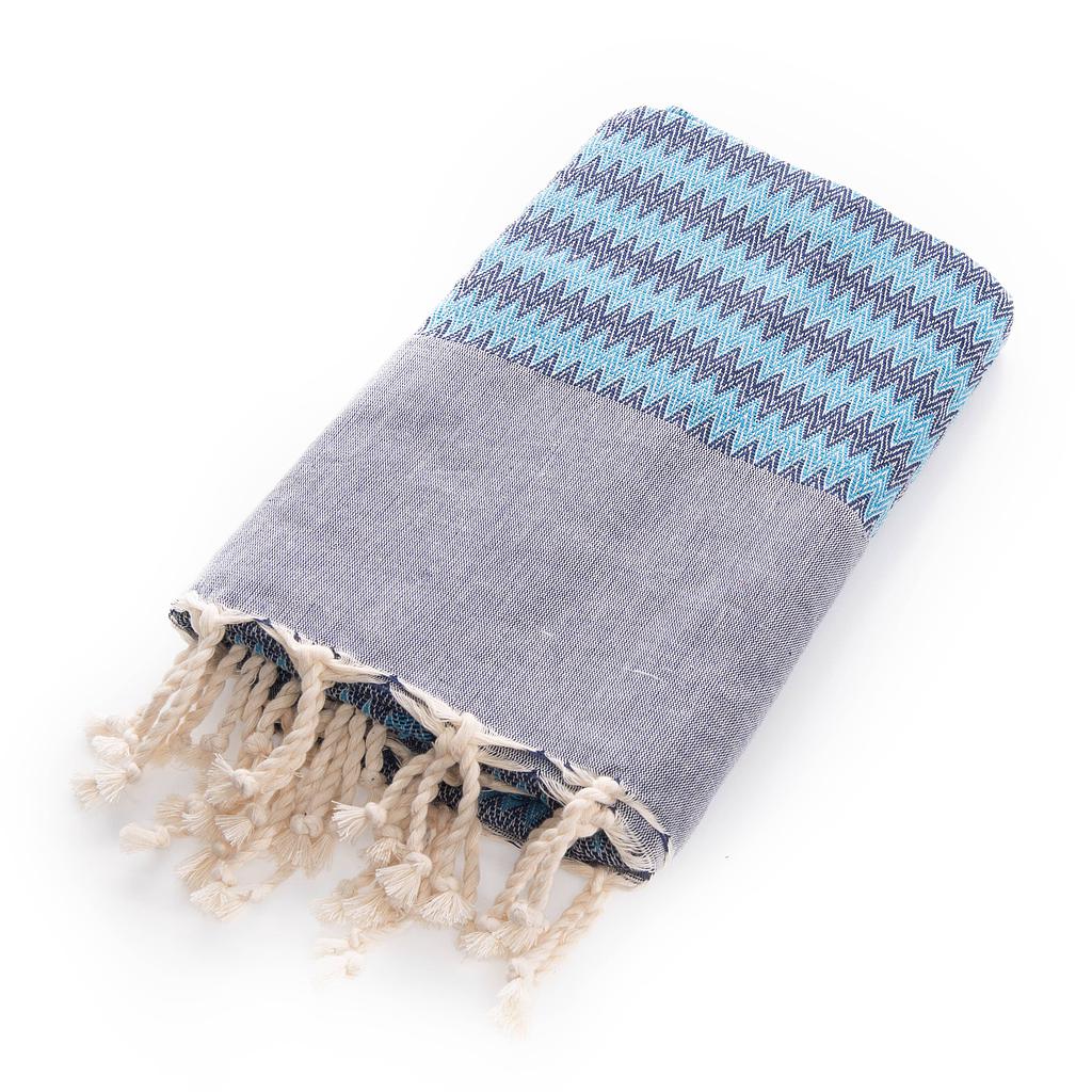 FOUTA BALI - Bleu marine / Turquoise