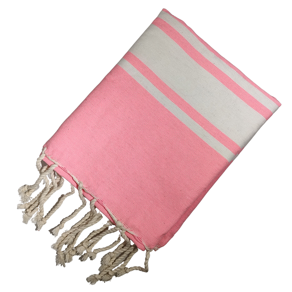 FOUTA CANCÙN (spécial enfants) - rose et blanc