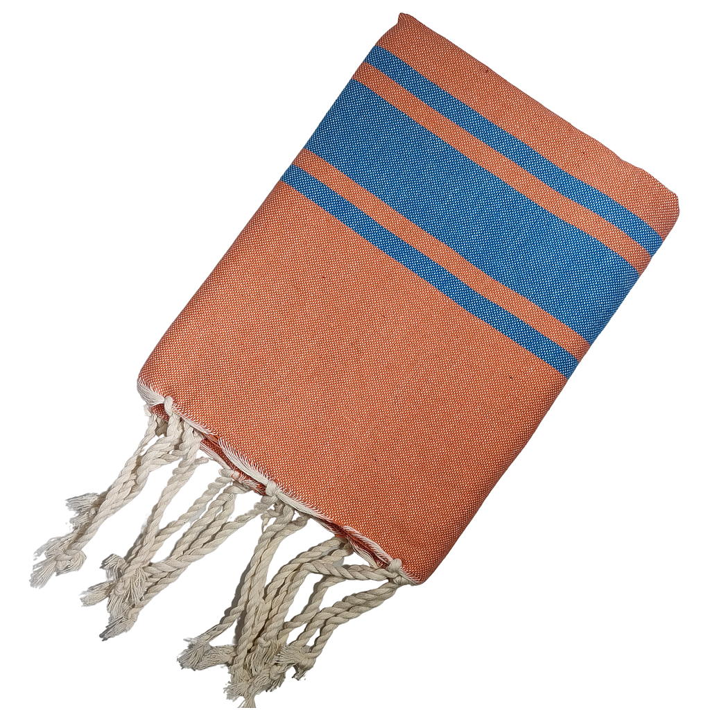 FOUTA CANCÙN (spécial enfants) - orange et bleu
