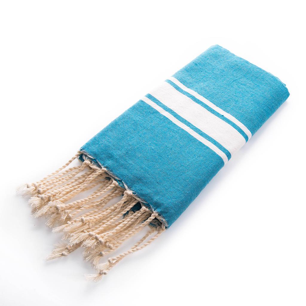 FOUTA IPANEMA - Turquoise / blanc