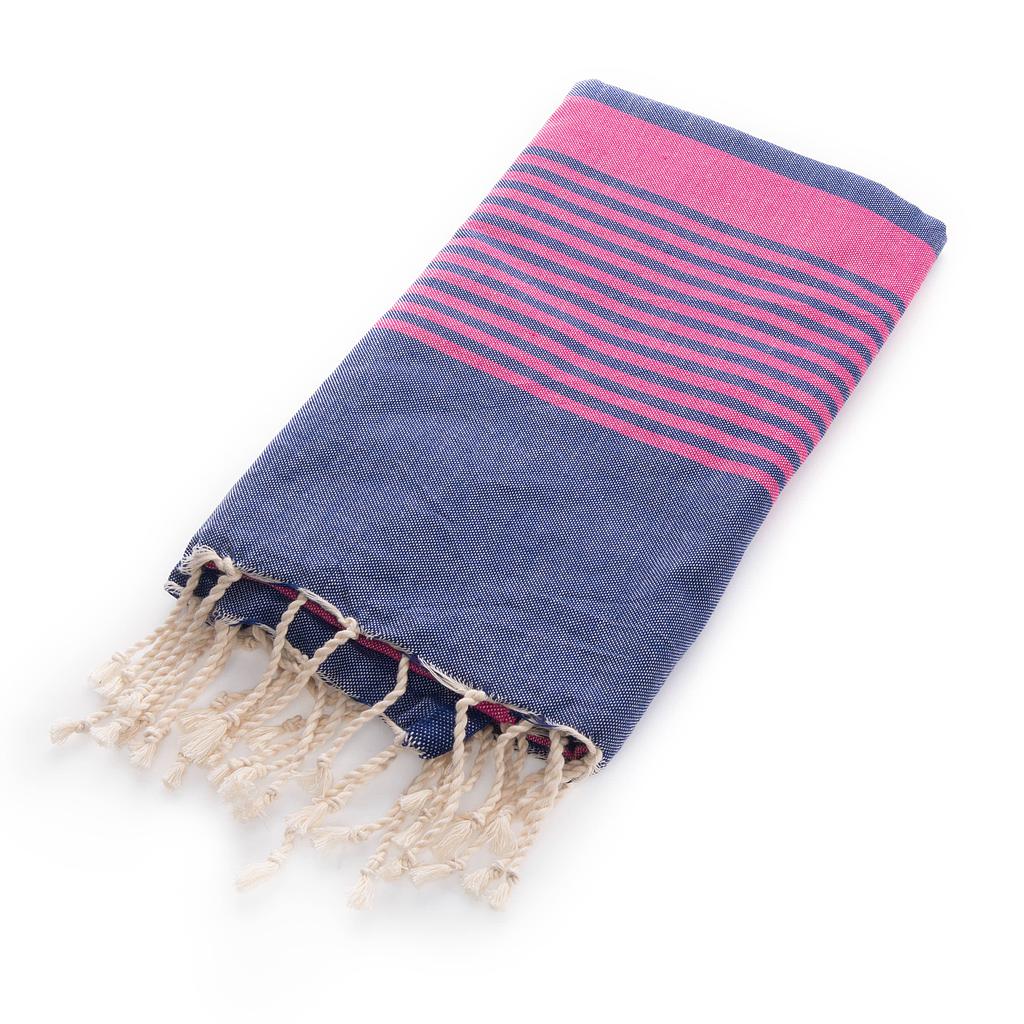 FOUTA MIAMI BEACH - Bleu marine / fushia