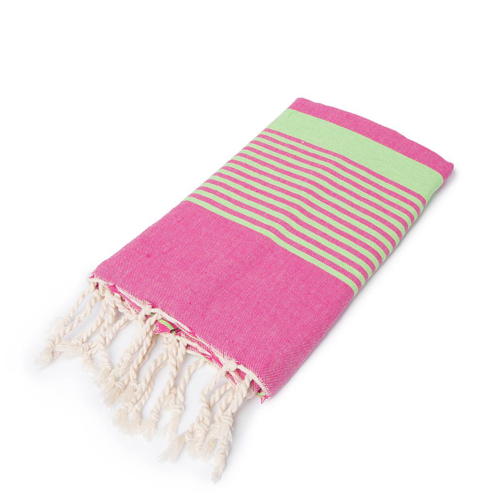 FOUTA MIAMI BEACH - Fuschia / vert anis