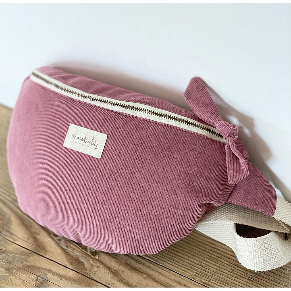 Sac Banane velours - Bois de Rose