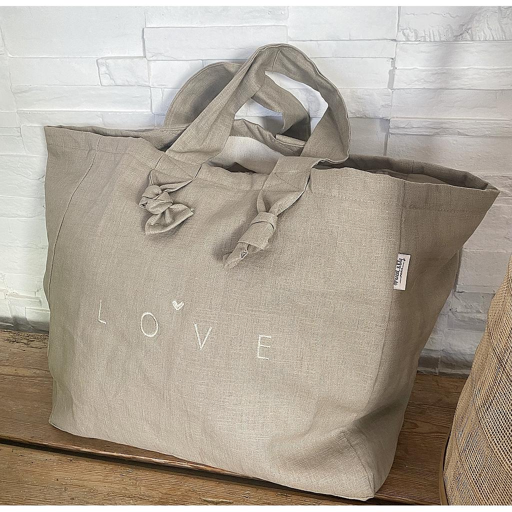 Cabas en lin - Gazelle- Love