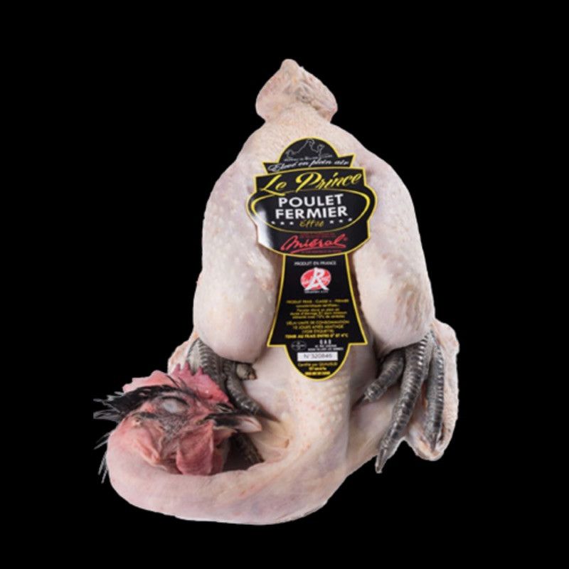 Poulet noir fermier de la Dombes "Le Prince" Label Rouge ±2kg