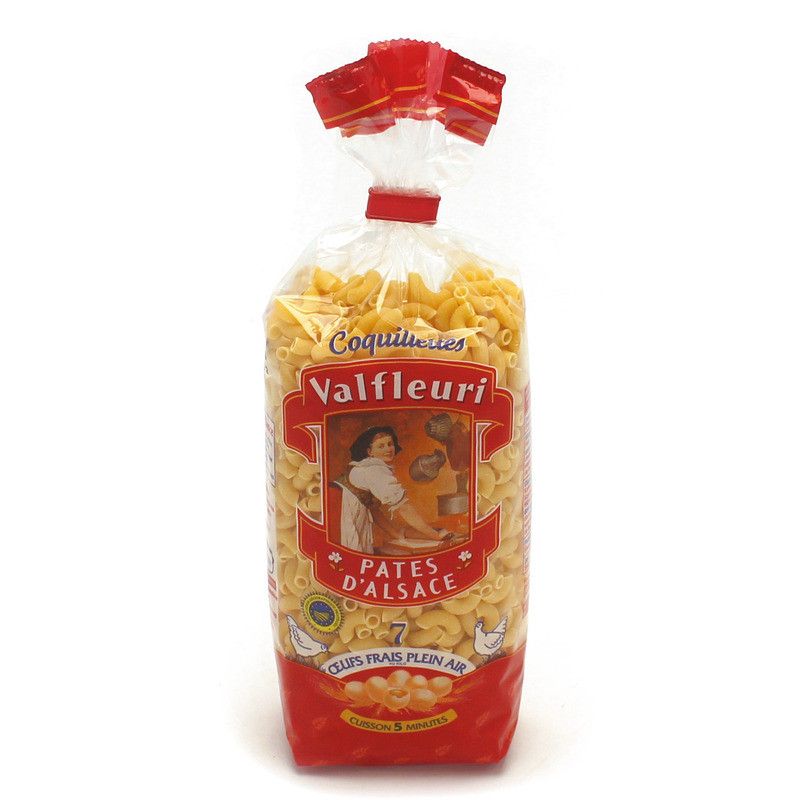 Coquillettes pâtes d'Alsace IGP 7 oeufs frais plein air - 250g