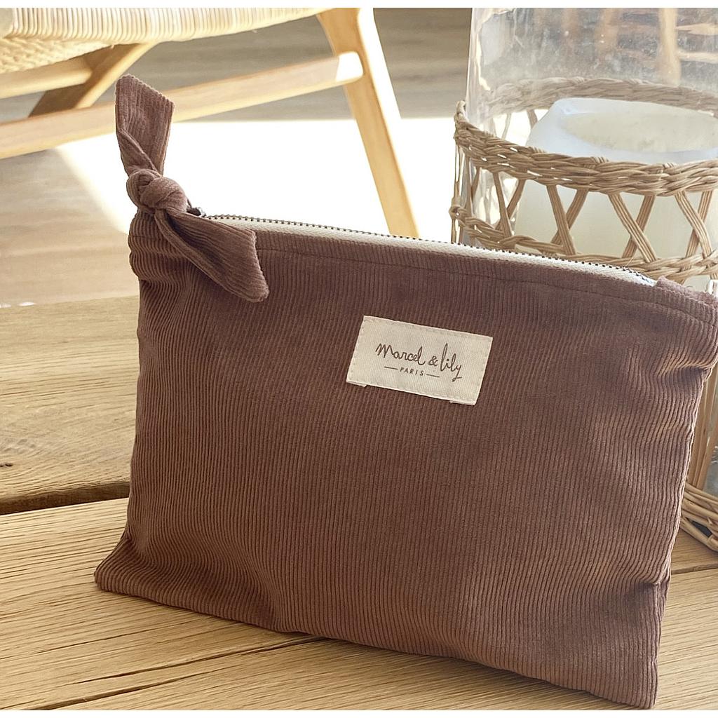 Pochette velours - Châtaigne