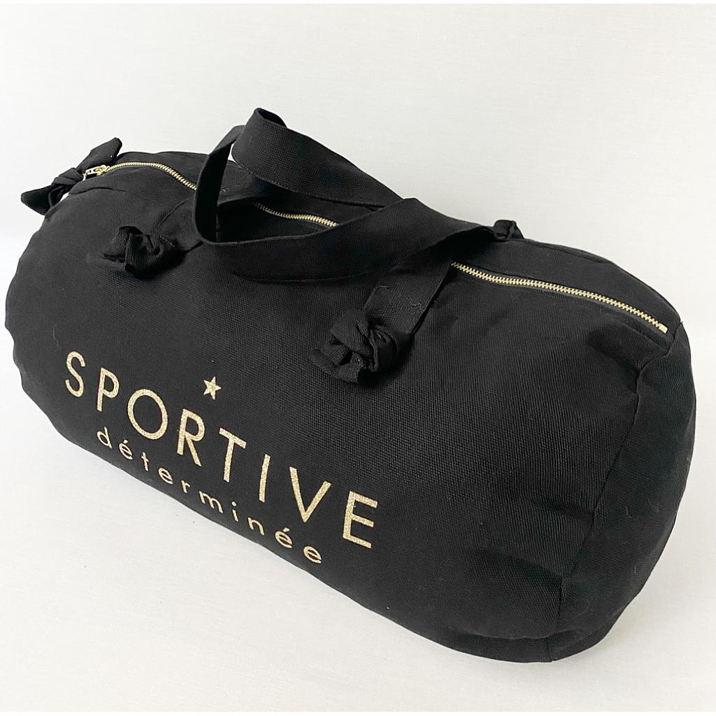 Sac Polochon noir - Sportive déterminée
