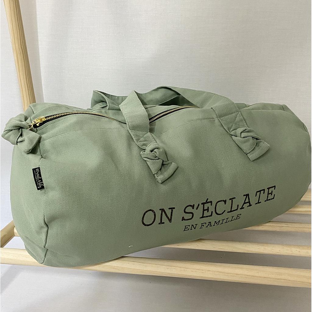 Sac Polochon sauge - On s'éclate en Famille