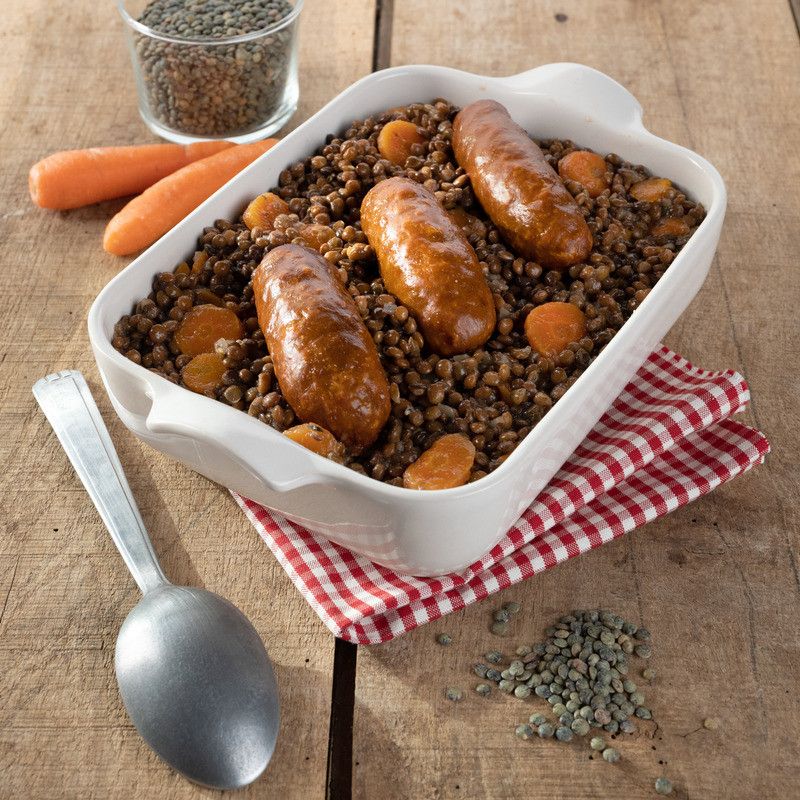 Saucisse de Montbéliard cuisinée aux lentilles - 1,6kg