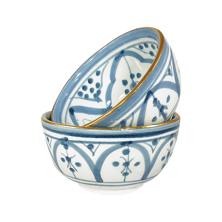 2 mini bols Zwak bleu stone gold